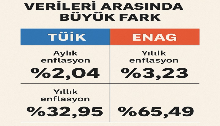 TÜİK ve ENAG Enflasyon Verileri Arasında Büyük Fark